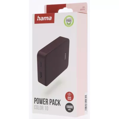 Power bank 10000 mAh Hama Power Pack - burgund (VH023-12)