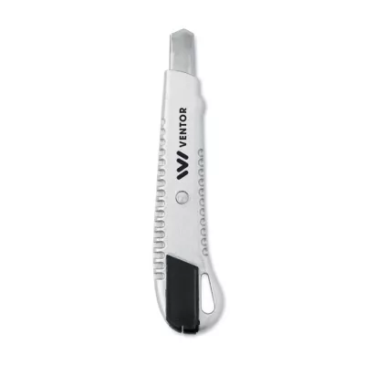 Nóż wysuwany z aluminium z 13 ostrzami TRACTA - Srebrny (MO2138-14)