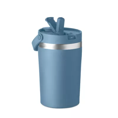 Kubek termiczny ze słomką i paskiem 350 ml COZYCUP - Petrol (MO2922-20)