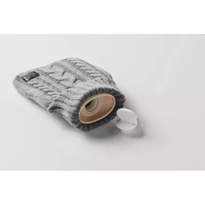 Termofor 400 ml w dzianinowym pokrowcu TOASTY - Szary (MO2720-07)