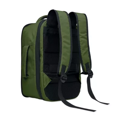 Plecak kabinowy z RPET na laptop 15" FLYSAFE - Ciemnozielony (MO2840-60)