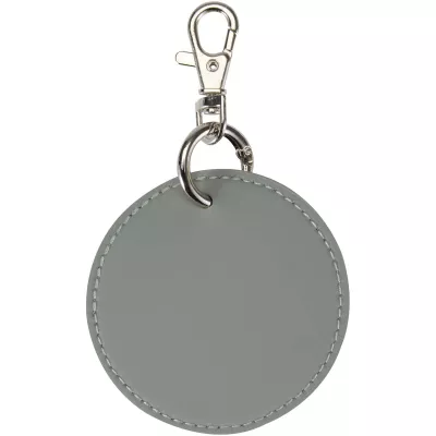 Resi Plus brelok z okrągłą zawieszką z recyklingowanego materiału z certyfikatem GRS  - Szary (13014082)