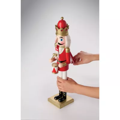 Dziadek do orzechów drewniany duży 50 cm SUPER JOLY - Czerwony (CX1591-05)