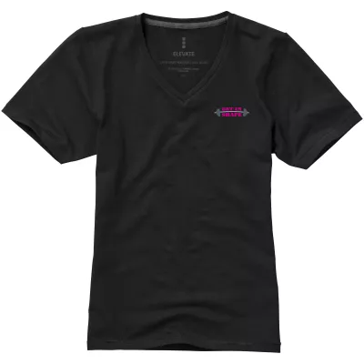 Damski T-shirt organiczny Kawartha z krótkim rękawem - Czarny (38017-BLACK)