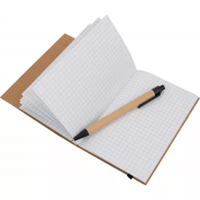 Notatnik A6 w kratkę NATALIA - brązowy (2058101)