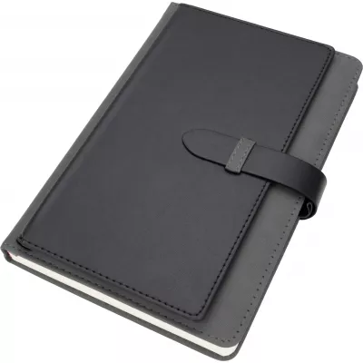 Notatnik A5 w linie z wizytownikiem MARTIN - ciemnoszary (2008877)