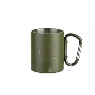 Kubek z recyklingowanej stali nierdzewnej VIVO 250 ml - zielony (16405-05)