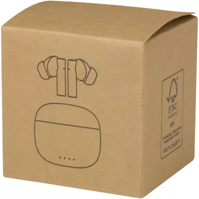 Alterf zestaw słuchawkowy True Wireless z technologią Bluetooth® z tworzyw sztucznych pochodzących z recyklingu i silikonowymi końcówkami dousznymi - Czarny (12448290)