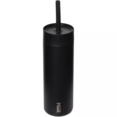 MiiR Sipper butelka na wodę o pojemności 473 ml ze słomką - Czarny (10093490)