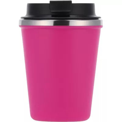 Kubek termiczny 350 ml z powłoką z recyklingu METODY - różowy (8496211)