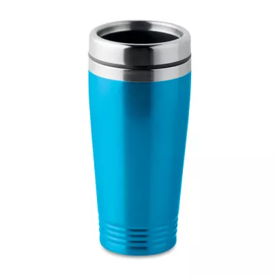 Kubek podróżny stalowy dwuścienny 400 ml RODEO COLOUR - Turkusowy (MO9618-12)