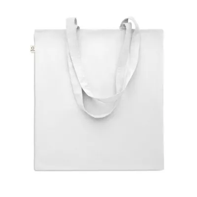Torba z bawełny z recyklingu 140 g/m² VIVEKA COLOUR - Bialy (MO2302-06)