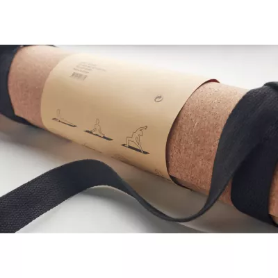 Mata do jogi korkowa z TPE SAVASANA - Bezowy (MO6267-13)