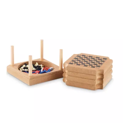 Podstawki z korka i MDF z 4 grami COASTGAME - Drewna (MO6382-40)