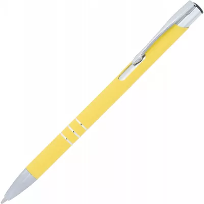 Długopis metalowy soft touch NEW JERSEY - żółty (055508)