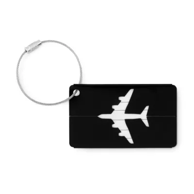 Zawieszka na bagaż aluminiowa FLY TAG - Czarny (MO9508-03)