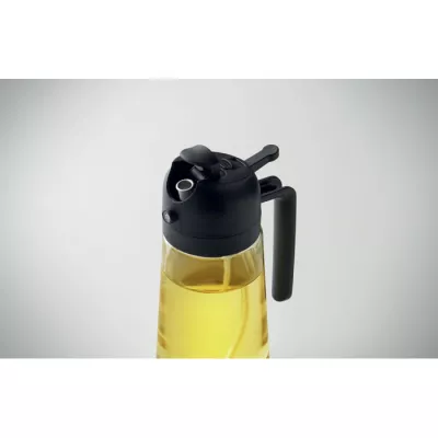 Dozownik i spryskiwacz do oliwy szklany 450 ml DIP - Czarny (MO2849-03)
