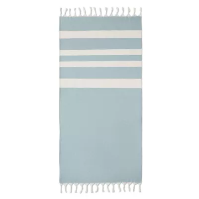 Ręcznik hammam z recyklingu 75x150 cm 140 g/m² AGOURA - Niebieski (MO6554-04)