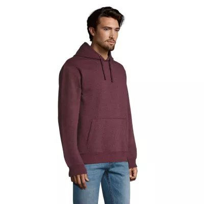 Bluza męska z kapturem 280 g/m² Sol's SPENCER - Melanż Czerwonobrunatny (S02991-HX)