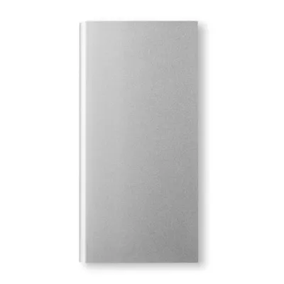 Powerbank solarny z aluminium 8000 mAh SOLAR POWERFLAT - Srebrny Mat (MO9051-16)
