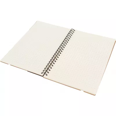 Notatnik A5 w kropki z karteczkami do markowania CATHARINA - brązowy (2238701)