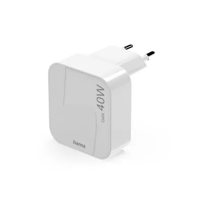Składana ładowarka ścienna 40W Hama - biały (VH021-02)
