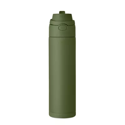 Butelka stalowa ze słomką 650 ml TOIEN ONE - Ciemnozielony (MO2989-60)