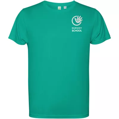 Estoril short sleeve kids t-shirt - Zielony jadeitowy (K0430-JADE)