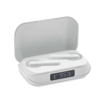 Słuchawki douszne TWS Bluetooth 5.3 z LCD QUAVER - Bialy (MO6946-06)