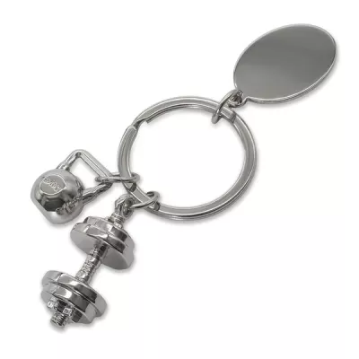 Brelok z motywem sportowym GymKey - srebrny (R73132.01)