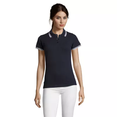 Polo damskie z piki 200 g/m² Sol's PASADENA WOMEN - Francuski Granatowy/biały (S00578-FW)