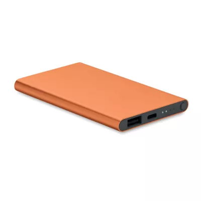 Powerbank płaski 4000 mAh aluminiowy POWERFLAT C - Pomaranczowy (MO6825-10)