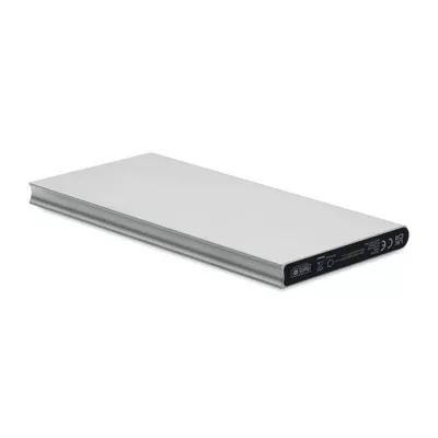 Powerbank 8000 mAh aluminiowy POWERFLAT8C - Srebrny Mat (MO2340-16)