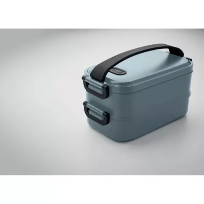 Lunchbox dwupoziomowy 2x800 ml z klamrami IDOLUNCH - Petrol (MO2119-20)