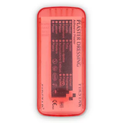 Pudełko z 5 plastrami z polietylenu (56 × 18 mm) - czerwony (LT90320-N0021)