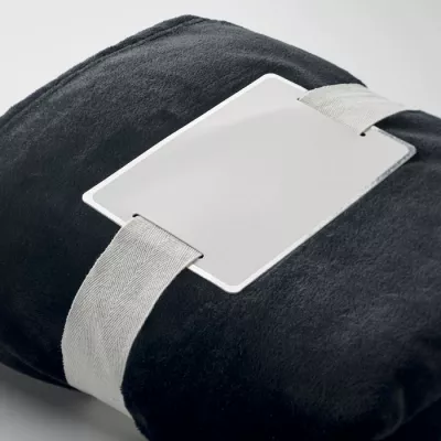Koc polarowy 120x150 cm 280 g/m² DAVOS - Czarny (MO9088-03)
