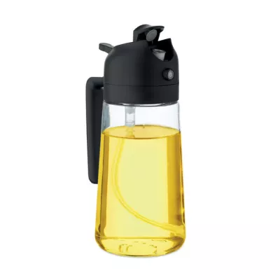 Dozownik i spryskiwacz do oliwy szklany 450 ml DIP - Czarny (MO2849-03)