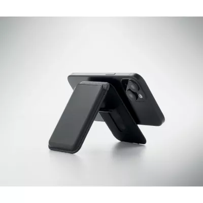 Etui magnetyczne na 3 karty z podstawką KARTA STAND - Czarny (MO2983-03)