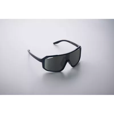 Okulary sportowe z lustrzanymi soczewkami UV400 FLASH - Czarny (MO2816-03)