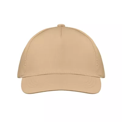Czapka z daszkiem 5-panelowa z bawełny 160 g/m² BUZZ - Kosc Sloniowa (MO1447-53)