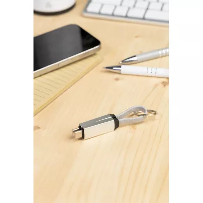 Keycab přívěsek na klíče 60W kabel USB-C - srebrny (AP864151-21)