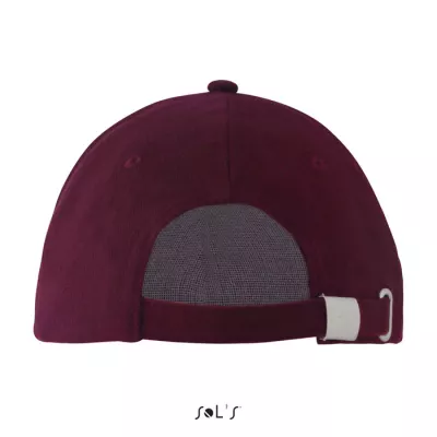 Czapka z daszkiem 5-panelowa 260 g/m² Sol's LONG BEACH - Burgundy (S00594-BG)