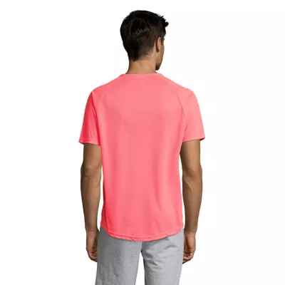 Koszulka sportowa męska raglan 140 g/m² Sol's SPORTY - Neon Coral (S11939-NC)
