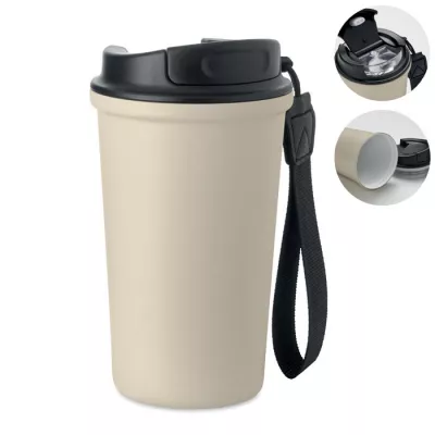 Kubek termiczny z ceramiczną wyściółką 400 ml NAKANO - Bezowy (MO3156-13)