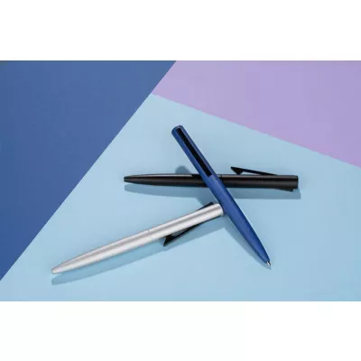 Długopis z recyklingowanego aluminium i satynową powłoką JAKU - czarny (19744-02)