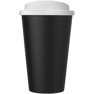Americano® 350 ml tumbler with spill-proof lid - Biały-Czarny (21069514)