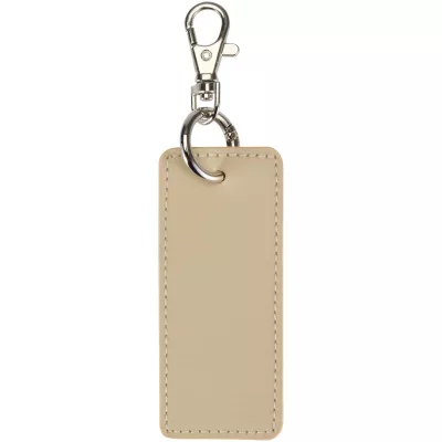 Resi Plus brelok z prostokątną zawieszką z recyklingowanego materiału z certyfikatem GRS - Oatmeal (13014107)
