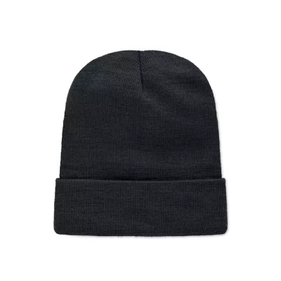 Czapka zimowa unisex z dzianiny RPET CAPNIT - Czarny (MO2359-03)