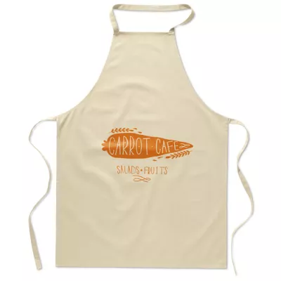Fartuch kuchenny bawełniany 180 g/m² KITAB GLASGOW - Bezowy (MO7251-13)