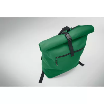 Plecak rolltop na laptop 15" z poliestru 600D IREA - Ciemnozielony (MO2170-60)